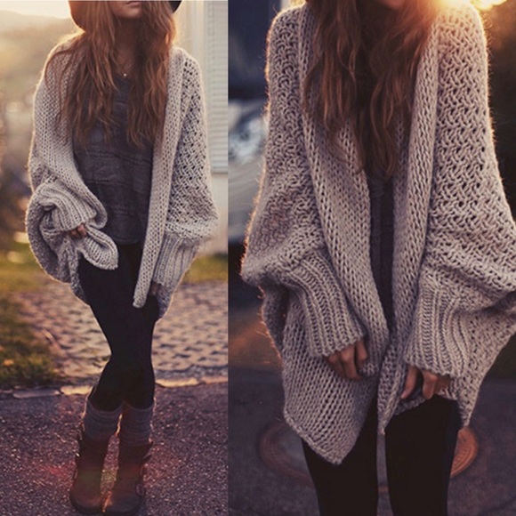 🍁 Mona Oversized Knit Cardigan Sweater - Picture 4 of 5